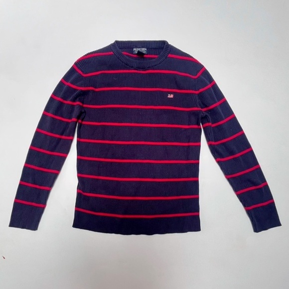 VINTAGE POLO JEANS STRIPPED KNIT SWEATER - Picture 1 of 3